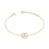 Bracelet Femme Rose Perlée La Garçonne PLAQUE OR et Diamant