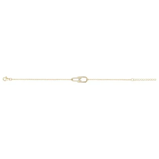 Bracelet Femme Évidence La Garçonne PLAQUE OR et Diamant