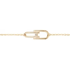 Bracelet Femme Évidence La Garçonne PLAQUE OR et Diamant