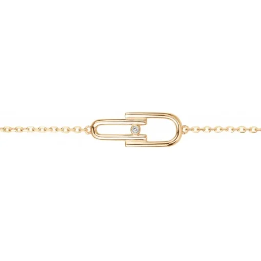 Bracelet Femme Évidence La Garçonne PLAQUE OR et Diamant