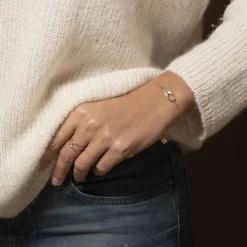Bracelet Femme Évidence La Garçonne PLAQUE OR et Diamant