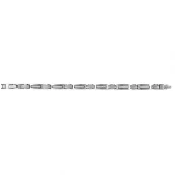 Bracelet Homme Acier Phebus et Carbone blanc