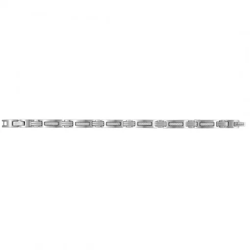 Bracelet Homme Acier Phebus et Carbone blanc