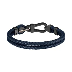Bracelet Homme BOSS Ares Prime Cuir Bleu 1580701M