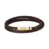 Bracelet Homme BOSS Ares cuir Marron 1580670M