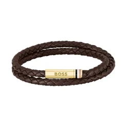Bracelet Homme BOSS Ares cuir Marron 1580670M