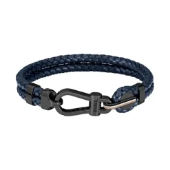Bracelet Homme BOSS Ares Prime Cuir Bleu 1580701M