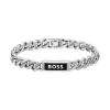 Bracelet Homme BOSS Kassy Emblem Acier Argenté 1580679M