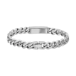 Bracelet Homme BOSS Kassy Emblem Acier Argenté 1580679M