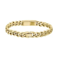 Bracelet Homme BOSS Kassy Emblem Acier Doré 1580680M