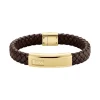Bracelet Homme BOSS Lander cuir Marron 1580746M