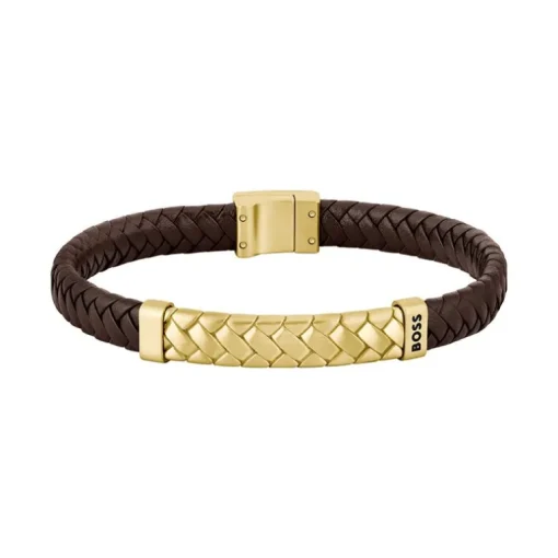Bracelet Homme BOSS Tailored cuir Marron 1580675M