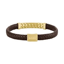 Bracelet Homme BOSS Tailored cuir Marron 1580675M