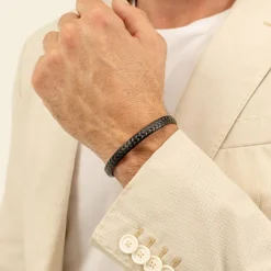 Bracelet Homme BOSS Tailored Acier Noir 1580673