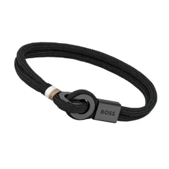Bracelet Homme BOSS THAD SPORT Nylon Noir et Acier Noir