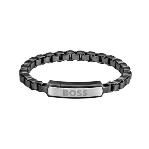 Bracelet Homme 17.5CM BOSS IP Acier Noir