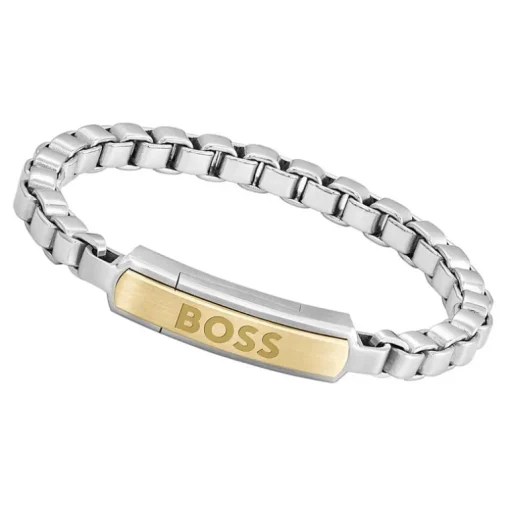Bracelet Homme 17.5CM BOSS IP Acier Argenté