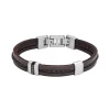 Bracelet Homme 21.3CM FOSSIL LEATHER ESSENTIALS Cuir Brun