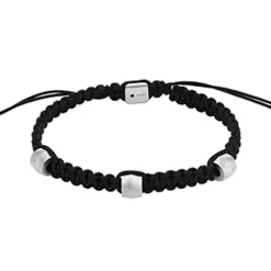 Bracelet Homme 25CM FOSSIL HARLOW LINEAR TEXTURE Nylon Noir