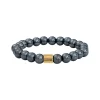 Bracelet Homme 21CM SCOOTER Hématite Grise Foncée