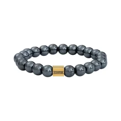 Bracelet Homme 21CM SCOOTER Hématite Grise Foncée