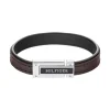 Bracelet Homme 19CM TOMMY HILFIGER FLAT Cuir Brun