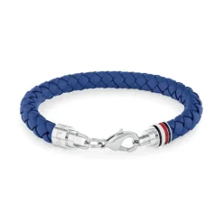 Bracelet Homme 19CM TOMMY HILFIGER ICONIC Cuir Bleu