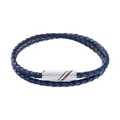 Bracelet Homme 19CM TOMMY HILFIGER 2.0 Cuir Bleu