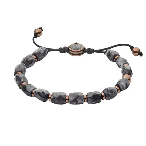 Bracelet Homme DIESEL Acier Doré Rose et Labradorite