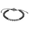 Bracelet Homme DIESEL Acier Argenté et Perles Synthétiques