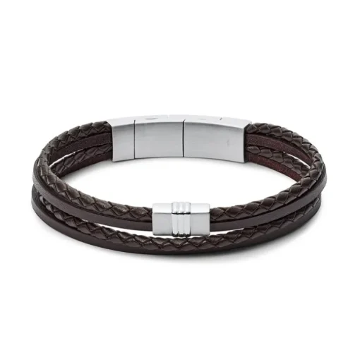 Bracelet homme FOSSIL CASUAL cuir tressé