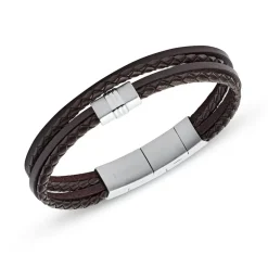 Bracelet homme FOSSIL CASUAL cuir tressé