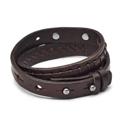 Bracelet Homme Fossil double cuir