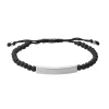 Bracelet Homme FOSSIL Pierres De Lave Noires
