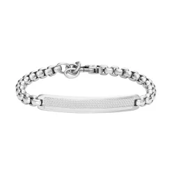 Bracelet Homme Gourmette FOSSIL Knox Knurled Texture Acier JF04767040