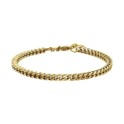 Bracelet Homme Gourmette ROCHET Major Acier Doré HB01386
