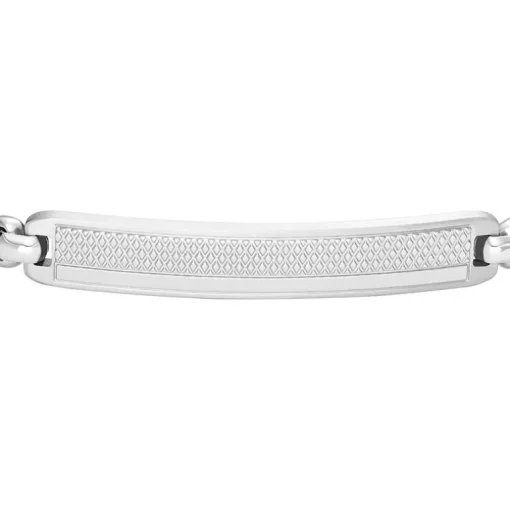 Bracelet Homme Gourmette FOSSIL Knox Knurled Texture Acier JF04767040