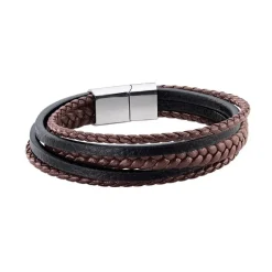 Bracelet Homme JOURDAN BYRON Cuir Brun