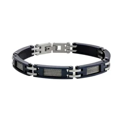 Bracelet Homme JOURDAN ZÉPHYR Acier Bleu et Argenté