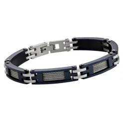 Bracelet Homme JOURDAN ZÉPHYR Acier Bleu et Argenté