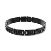 bracelet homme Mercury acier noir et carbone