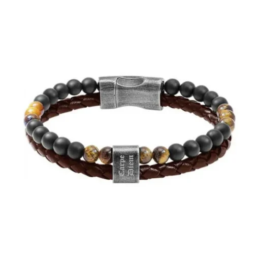 Bracelet Homme ROCHET KARMA CARPE DIEM Marron