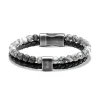 Bracelet Homme ROCHET KARMA Cuir Noir