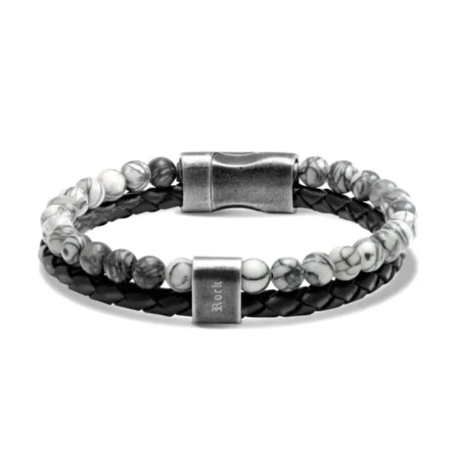 Bracelet Homme ROCHET KARMA Cuir Noir