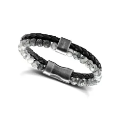 Bracelet Homme ROCHET KARMA Cuir Noir