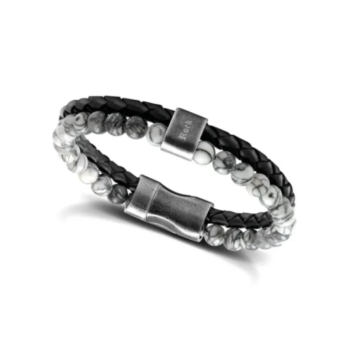 Bracelet Homme ROCHET KARMA Cuir Noir