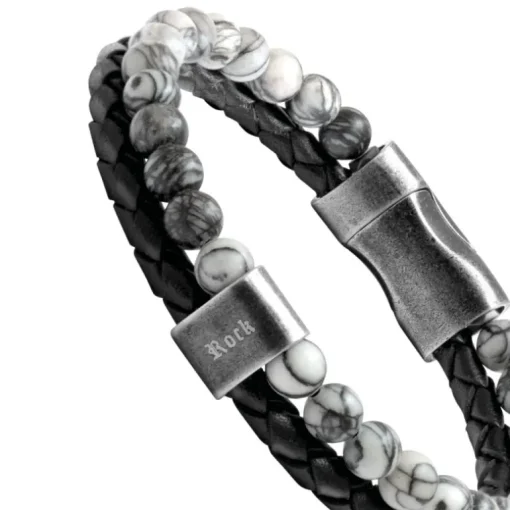 Bracelet Homme ROCHET KARMA Cuir Noir