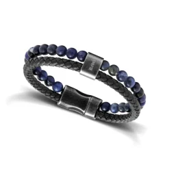 Bracelet Homme ROCHET REBEL Cuir Noir