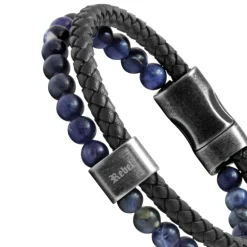 Bracelet Homme ROCHET REBEL Cuir Noir