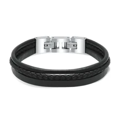 Bracelet Homme ROCHET STANFORD Cuir Noir